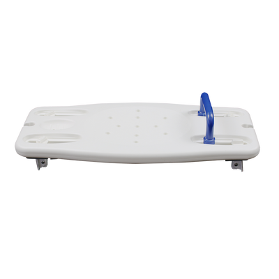 E118H bath board with handle side view