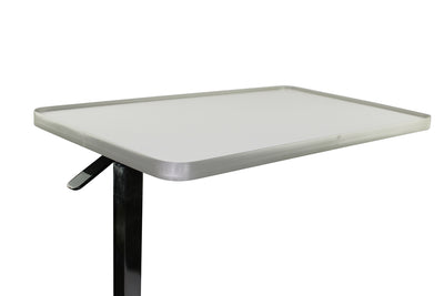 BEOBT1 Over bed table with gas lift and hospital grade castors table top