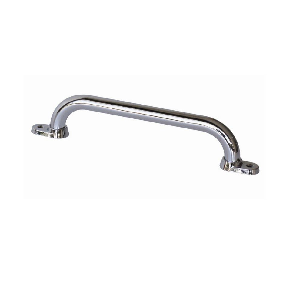 Polished Grab Rail Single Hole With Exposed Fixing - 25mm Diameter
