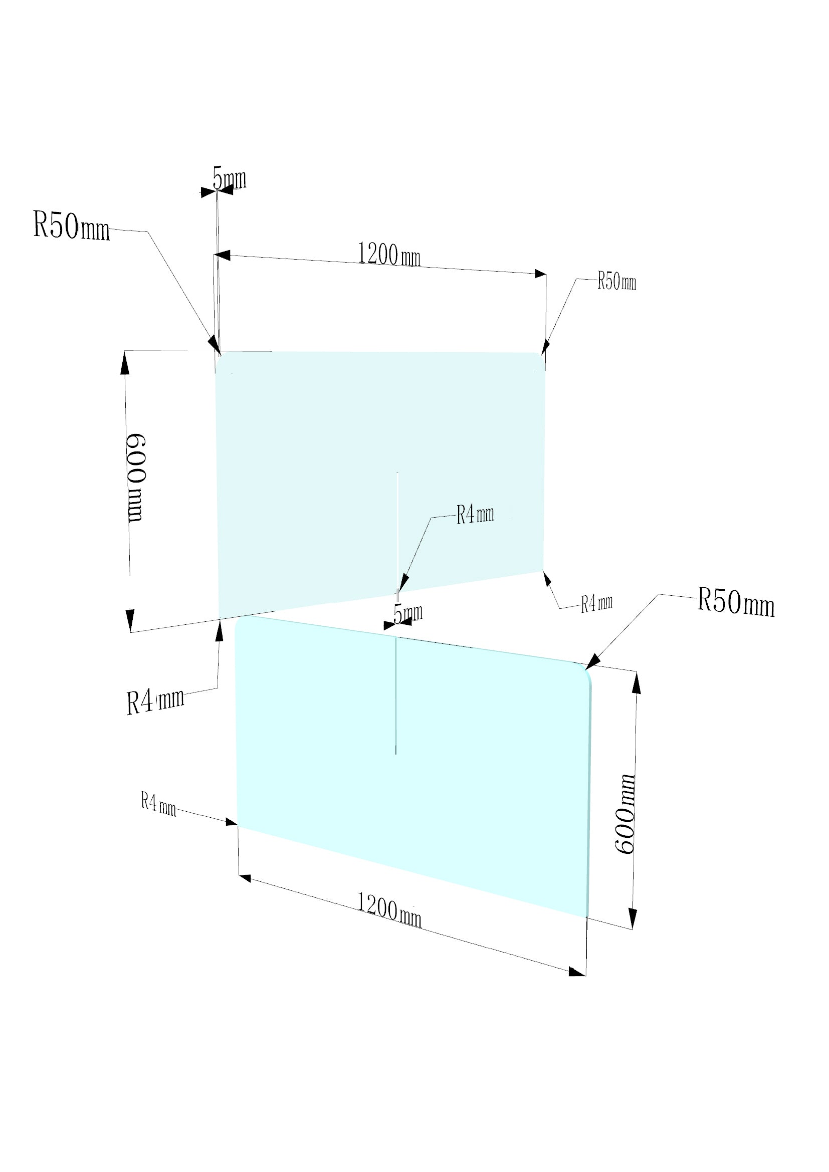 4 Way Acrylic Dividers