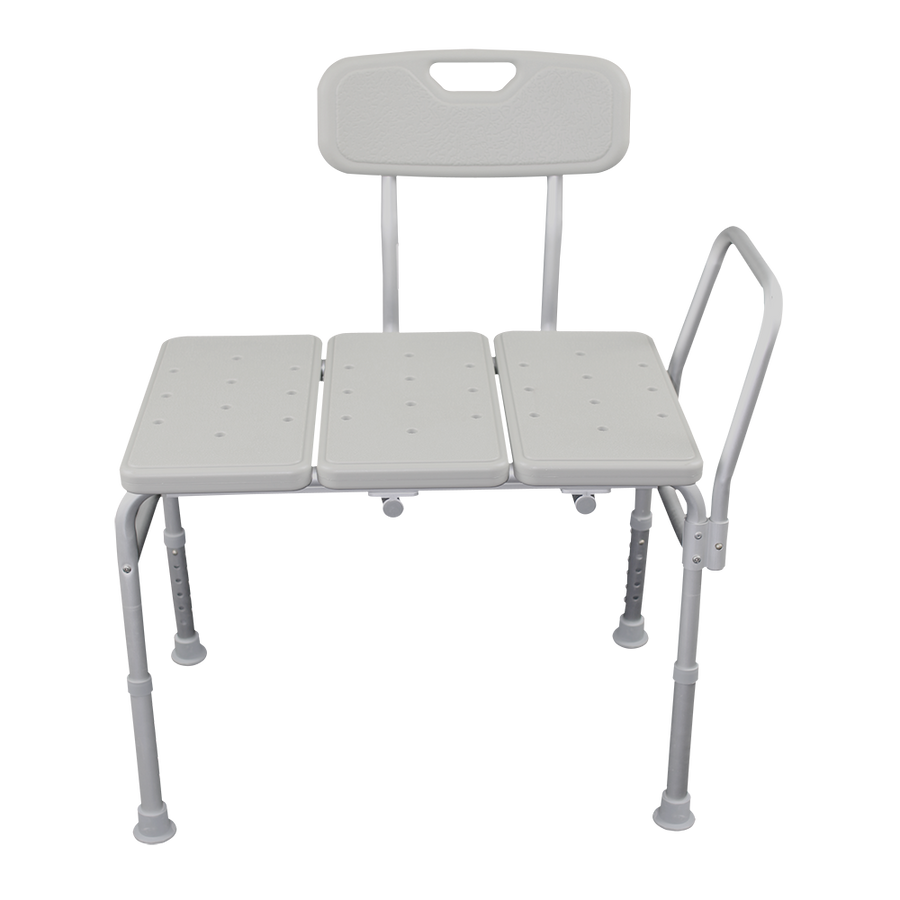 E115B Bariatric Transfer Bath Bench Front Angle
