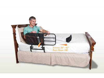 Adjustable and Fold Down Bed Side Rail