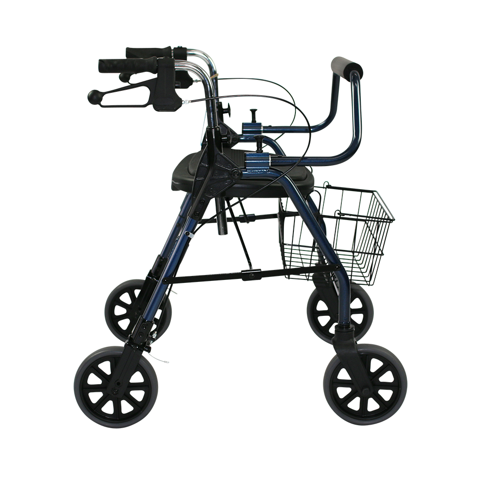 The Mighty Mack Bariatric Wheeled Walker and Rollator side angle