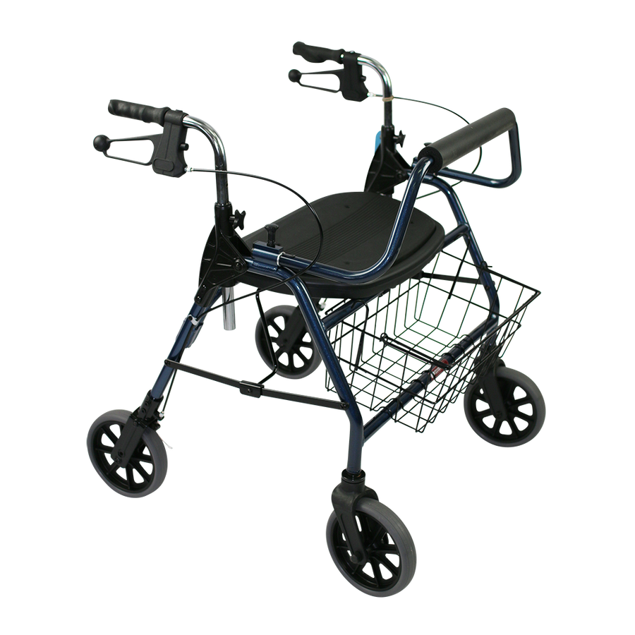 The Mighty Mack Bariatric Wheeled Walker and Rollator front angle