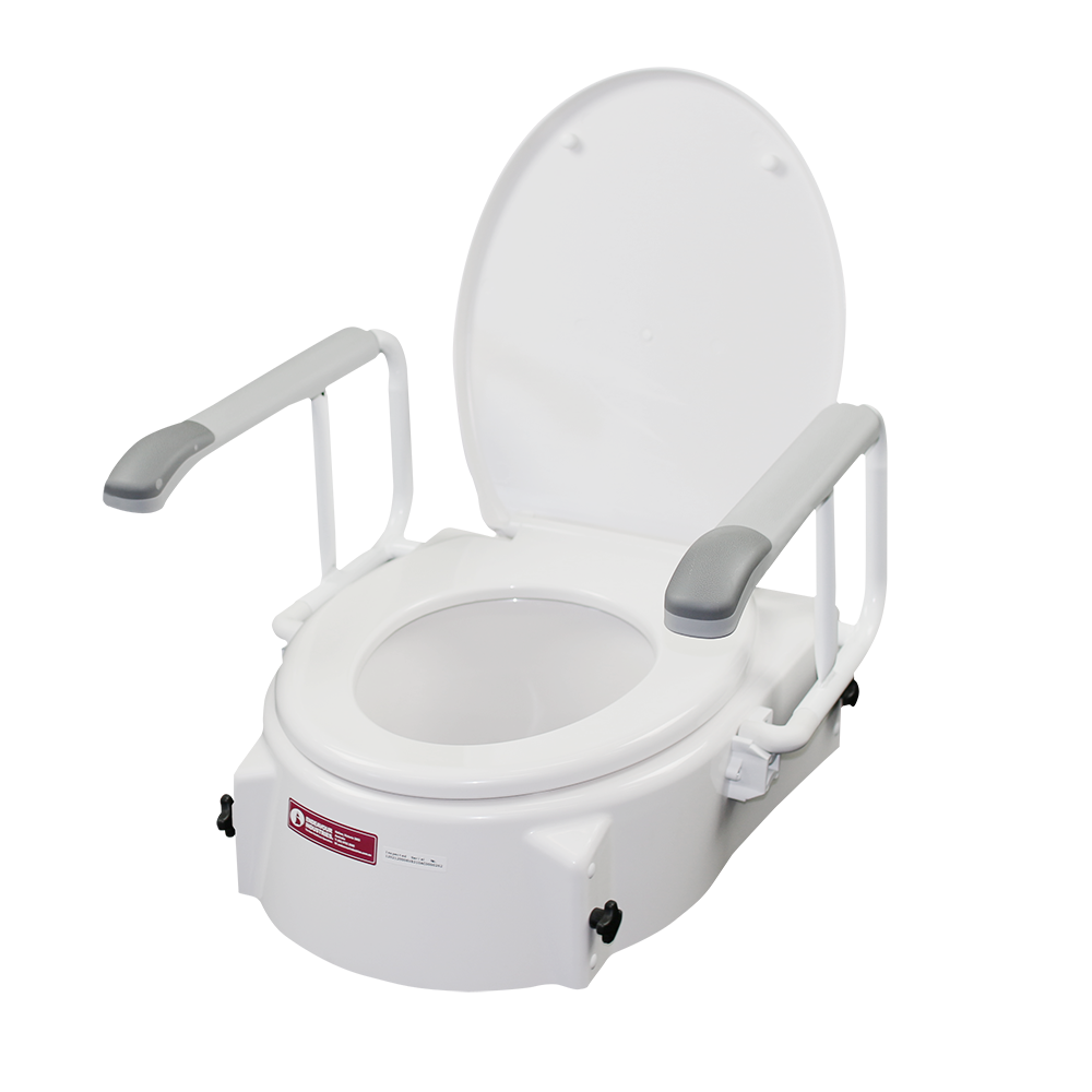Height Adjustable Toilet Seat Raiser with Arms