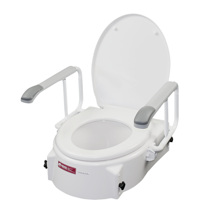 X214 Toilet Seat Raiser With Arms and Adjustable Height