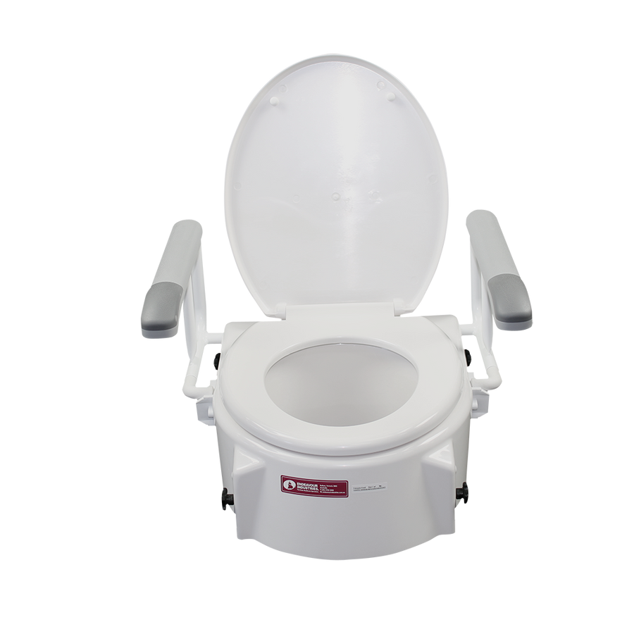 Height Adjustable Toilet Seat Raiser with Arms