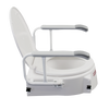 X214 Toilet Seat Raiser With Arms Adjustable Height - Side View