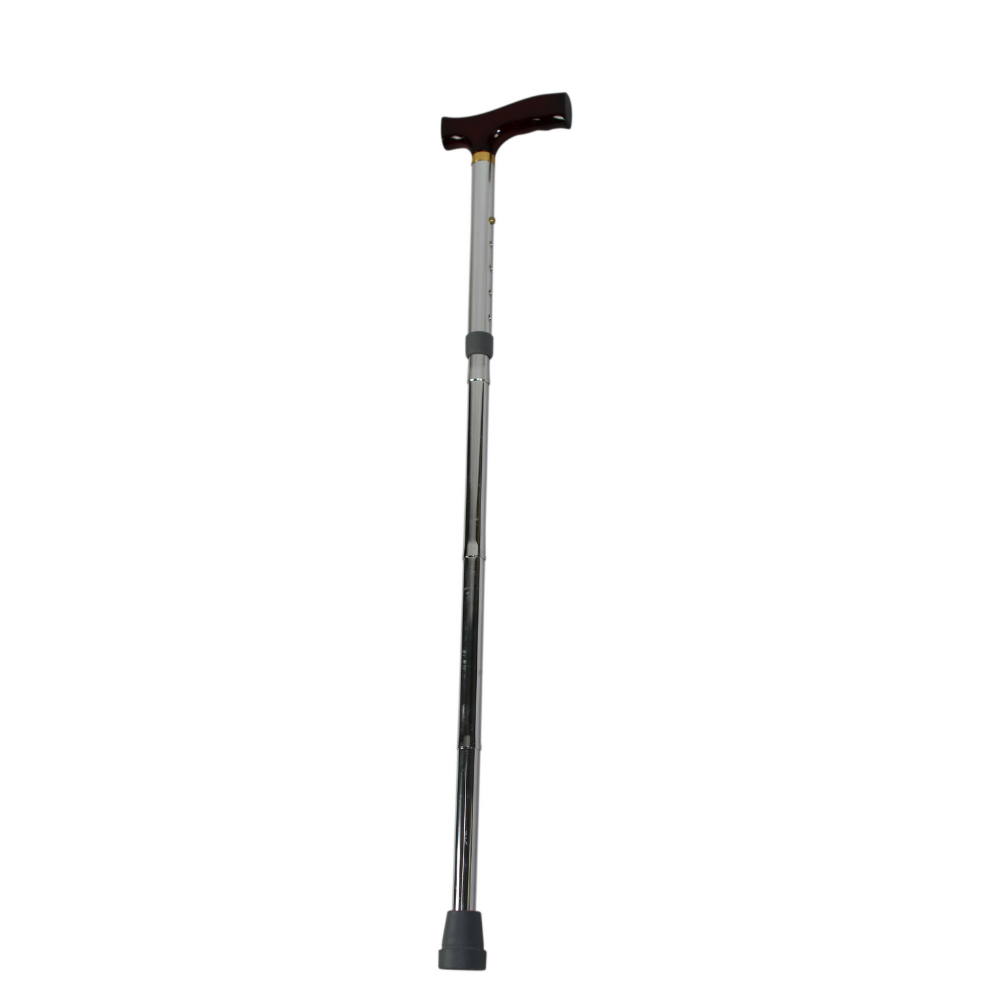 X642SL T handle Folding Lightweight Silver Walking Stick