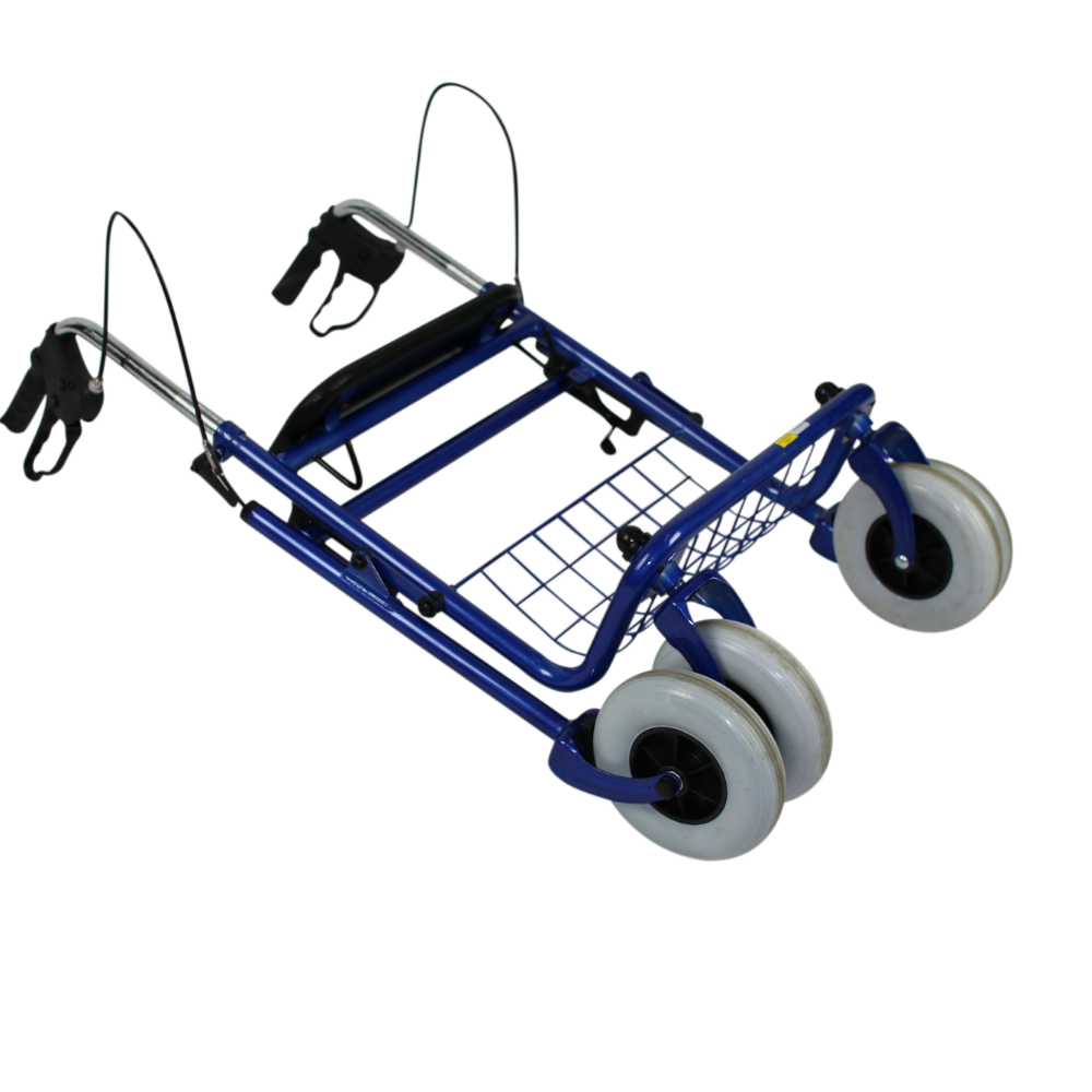 X662BL Riva Blue Wheeled Walker folded