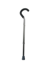 X646SL Swan neck silver walking stick